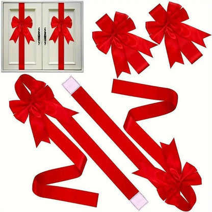Christmas Cabinet Door Bow Set