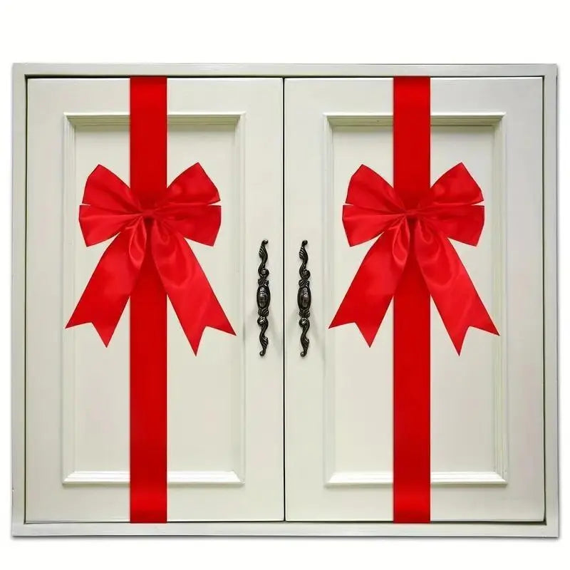 Christmas Cabinet Door Bow Set