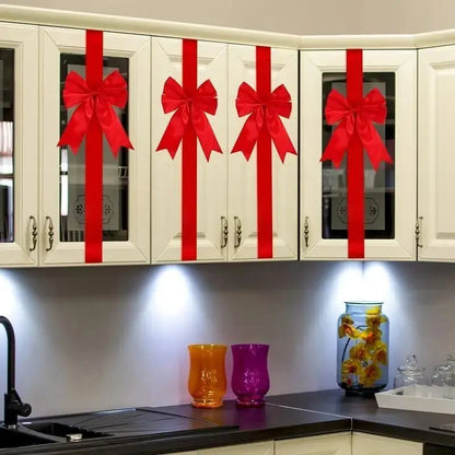 Christmas Cabinet Door Bow Set